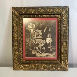 Vintage EDUARD VON GRÜTZNER, German, 1846-1925, scene with men drinking wine